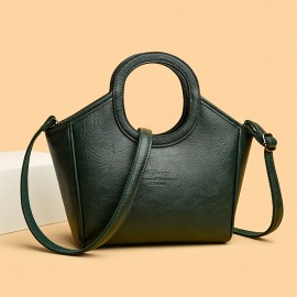 Burgundy/Black/Olive Green/Coffee Brown/Light Brown/Ivory Vintage Women's Shoulder Bag - Stylish Casual Shopping Handbag with Detachable Strap